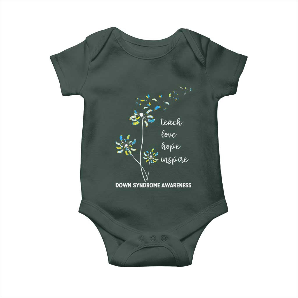 Down Syndrome Awareness Baby Onesie Teach Love Hope Inspire Socks Dandelion TS11 Print Your Wear
