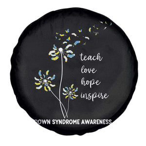 Down Syndrome Awareness Spare Tire Cover Teach Love Hope Inspire Socks Dandelion TS11 Print Your Wear