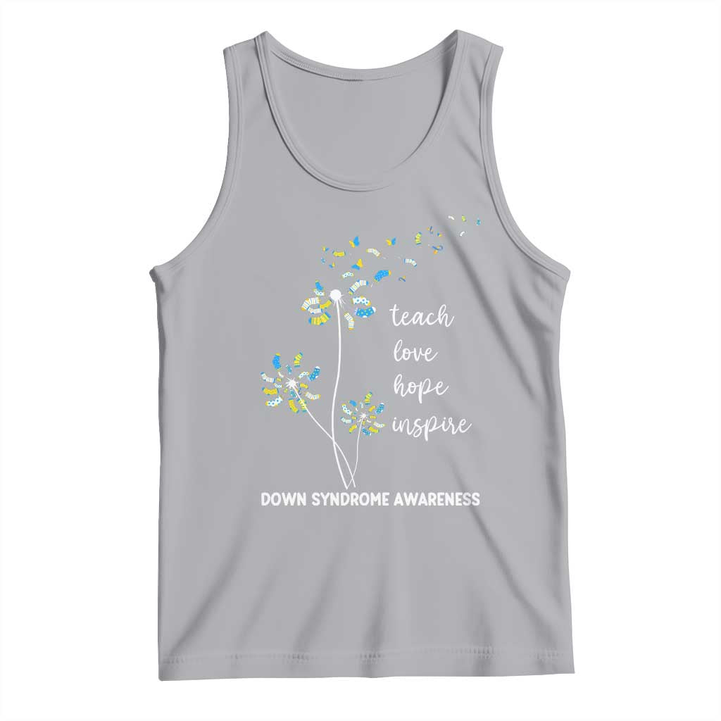 Down Syndrome Awareness Tank Top Teach Love Hope Inspire Socks Dandelion TS11 Athletic Heather Print Your Wear