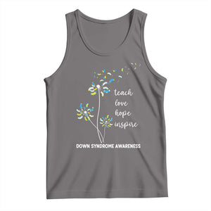 Down Syndrome Awareness Tank Top Teach Love Hope Inspire Socks Dandelion TS11 Deep Heather Print Your Wear