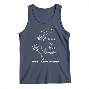 Down Syndrome Awareness Tank Top Teach Love Hope Inspire Socks Dandelion TS11 Navy Print Your Wear