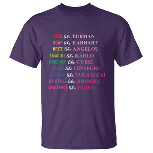 National Women's History Month T Shirt Lead Like Tubman Challenge Like Parks TS11 Purple Print Your Wear