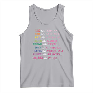 National Women's History Month Tank Top Lead Like Tubman Challenge Like Parks TS11 Athletic Heather Print Your Wear