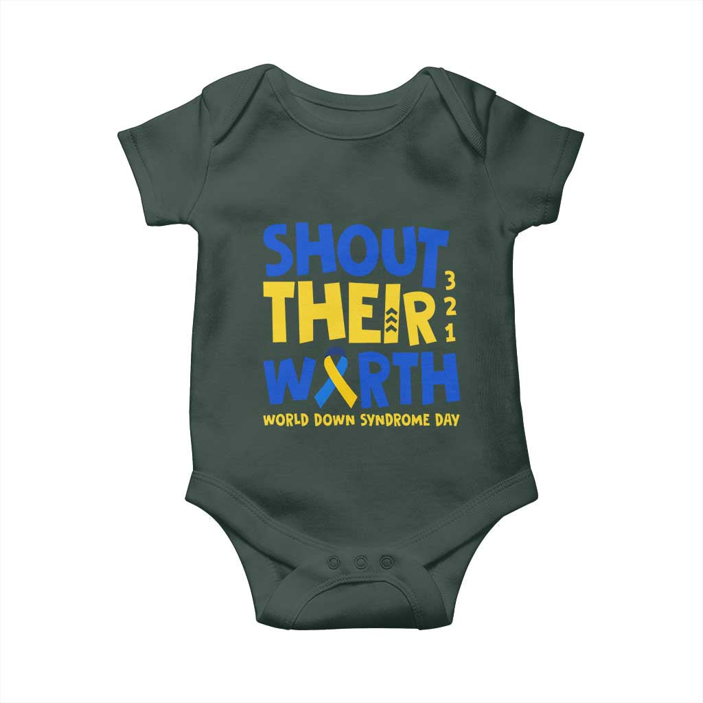 Shout Their Worth World Down Syndrome Day Baby Onesie TS11 Print Your Wear