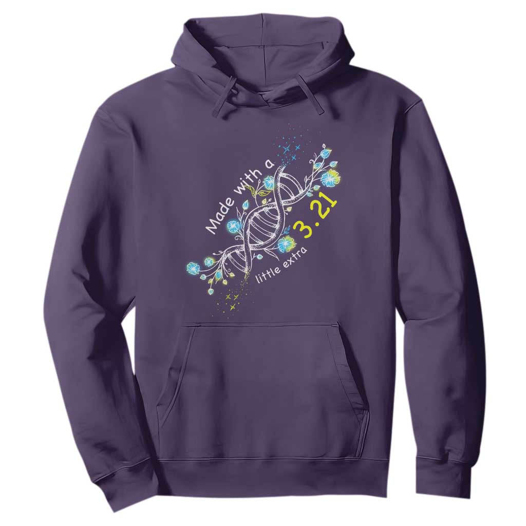 World Down Syndrome Day Made With A Little Extra Hoodie March 21 DNA Flower TS11 Purple Print Your Wear