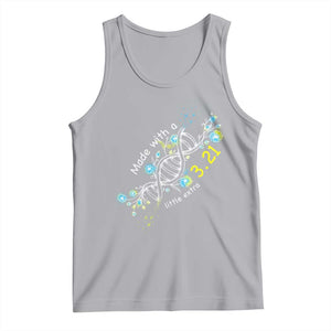 World Down Syndrome Day Made With A Little Extra Tank Top March 21 DNA Flower TS11 Athletic Heather Print Your Wear