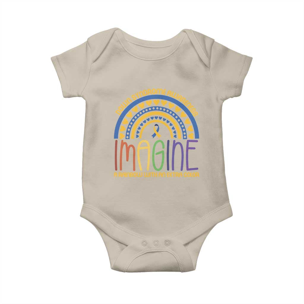 Down Syndrome Awareness Baby Onesie Imagine A Rainbow With An Extra Color Heart Rainbow TS11 Sand Print Your Wear