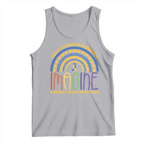 Down Syndrome Awareness Tank Top Imagine A Rainbow With An Extra Color Heart Rainbow TS11 Athletic Heather Print Your Wear