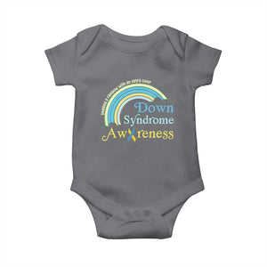 Down Syndrome Awareness Baby Onesie Imagine A Rainbow With An Extra Color TS11 Charcoal Print Your Wear