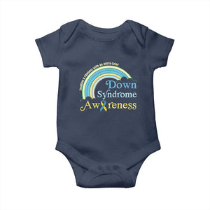 Down Syndrome Awareness Baby Onesie Imagine A Rainbow With An Extra Color TS11 Navy Print Your Wear