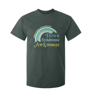 Down Syndrome Awareness T Shirt For Kid Imagine A Rainbow With An Extra Color TS11 Dark Forest Green Print Your Wear