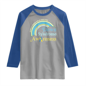 Down Syndrome Awareness Raglan Shirt Imagine A Rainbow With An Extra Color TS11 Sport Gray Royal Print Your Wear