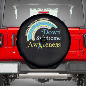 Down Syndrome Awareness Spare Tire Cover Imagine A Rainbow With An Extra Color TS11 Black Print Your Wear