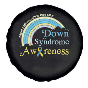 Down Syndrome Awareness Spare Tire Cover Imagine A Rainbow With An Extra Color TS11 Print Your Wear