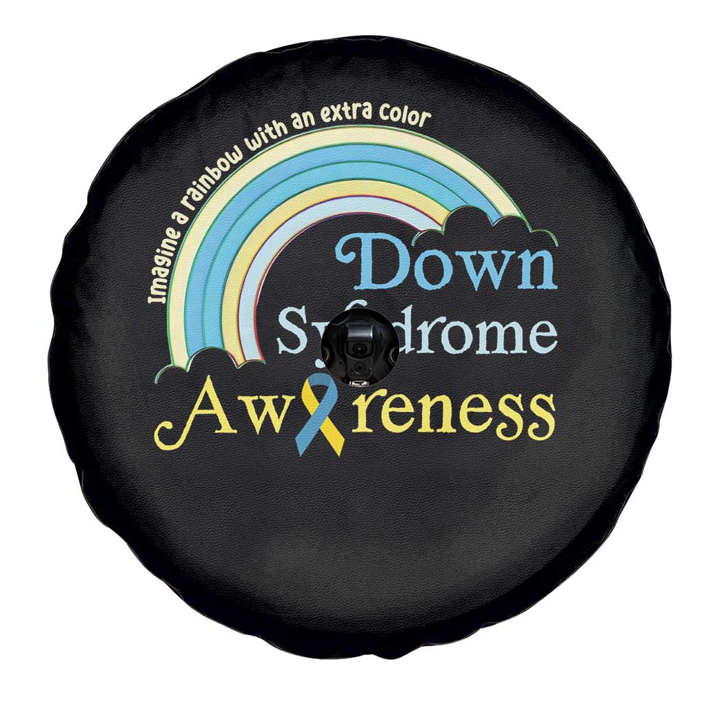 Down Syndrome Awareness Spare Tire Cover Imagine A Rainbow With An Extra Color TS11 Print Your Wear