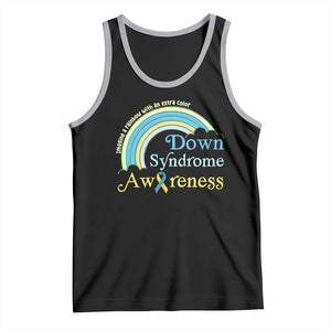 Down Syndrome Awareness Tank Top Imagine A Rainbow With An Extra Color TS11 Black Athletic Heather Print Your Wear