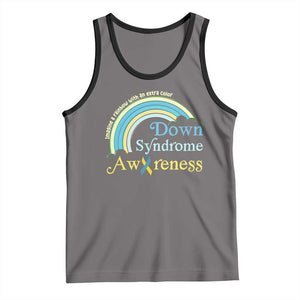 Down Syndrome Awareness Tank Top Imagine A Rainbow With An Extra Color TS11 Deep Heather Black Print Your Wear