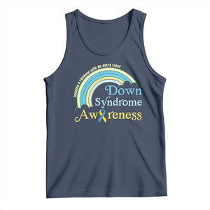 Down Syndrome Awareness Tank Top Imagine A Rainbow With An Extra Color TS11 Navy Print Your Wear