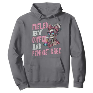Fueled By Coffee And Feminist Rage Hoodie Feminism Coffee Lovers TS11 Charcoal Print Your Wear