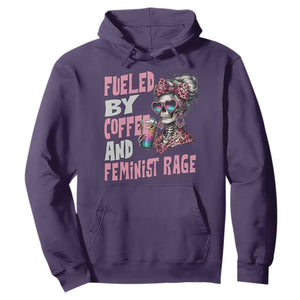 Fueled By Coffee And Feminist Rage Hoodie Feminism Coffee Lovers TS11 Purple Print Your Wear