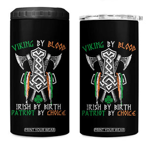 Viking By Blood Irish By Birth Patriot By Choice 4 in 1 Can Cooler Tumbler Irish Viking Axes Celtic Knot TS11 One Size: 16 oz Black Print Your Wear