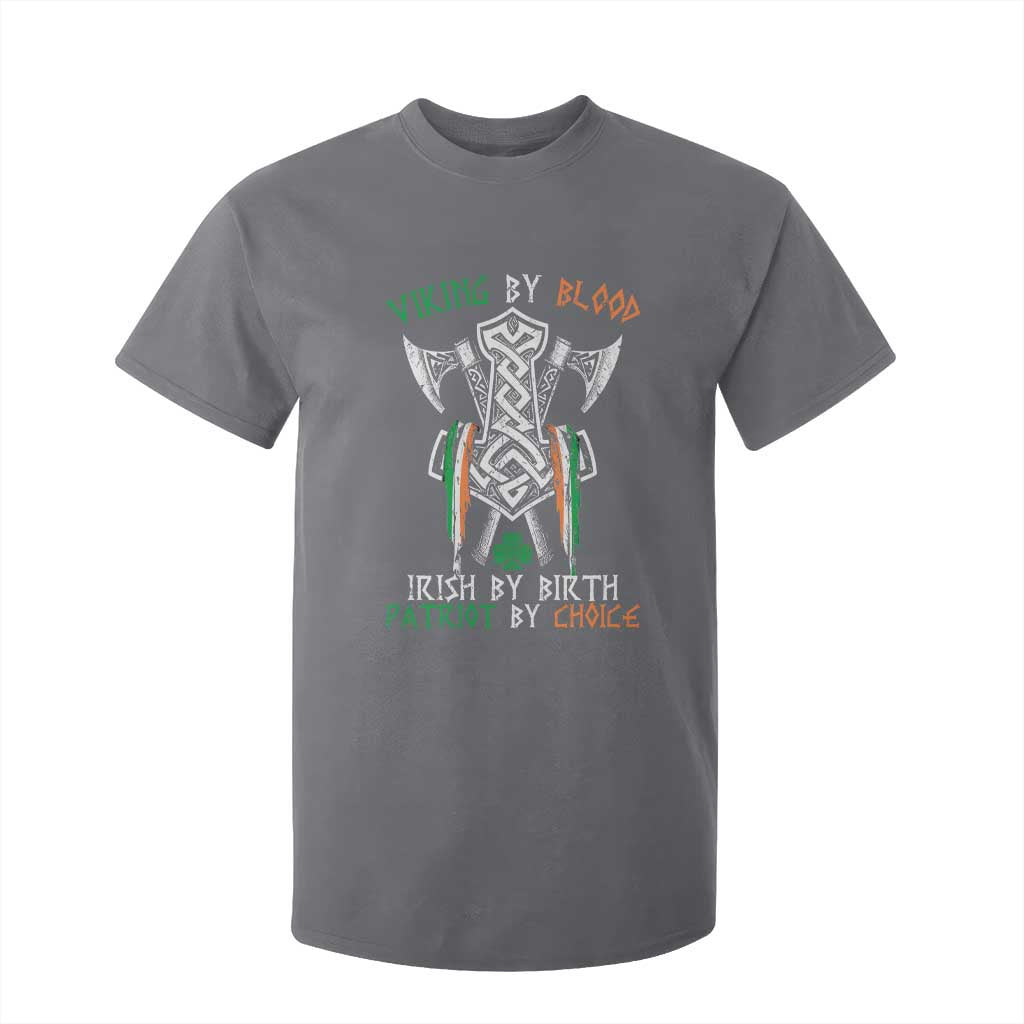 Viking By Blood Irish By Birth Patriot By Choice T Shirt For Kid Irish Viking Axes Celtic Knot TS11 Charcoal Print Your Wear