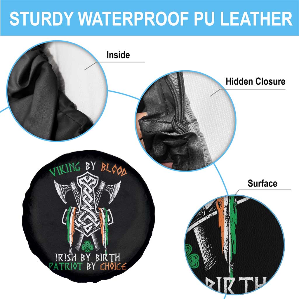Viking By Blood Irish By Birth Patriot By Choice Spare Tire Cover Irish Viking Axes Celtic Knot TS11 Print Your Wear