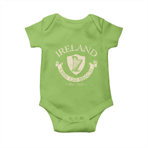 Ireland Erin Go Bragh Est 1922 Baby Onesie Irish Pride Vintage Harp TS11 Lime Print Your Wear