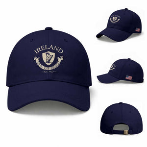 Ireland Erin Go Bragh Est 1922 Baseball Cap Irish Pride Vintage Harp TS11 Baseball Cap Universal Fit Dark Blue Print Your Wear