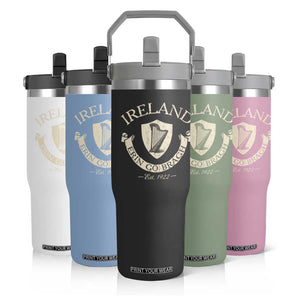 Ireland Erin Go Bragh Est 1922 Flip Straw Tumbler Irish Pride Vintage Harp TS11 Print Your Wear