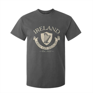 Ireland Erin Go Bragh Est 1922 T Shirt For Kid Irish Pride Vintage Harp TS11 Dark Heather Print Your Wear