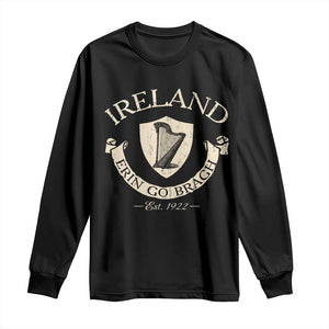 Ireland Erin Go Bragh Est 1922 Long Sleeve Shirt Irish Pride Vintage Harp TS11 Black Print Your Wear