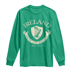 Ireland Erin Go Bragh Est 1922 Long Sleeve Shirt Irish Pride Vintage Harp TS11 Irish Green Print Your Wear