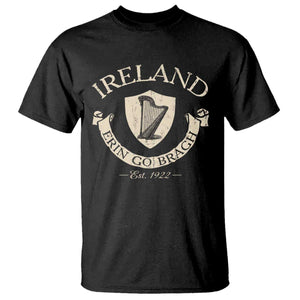 Ireland Erin Go Bragh Est 1922 T Shirt Irish Pride Vintage Harp TS11 Black Print Your Wear