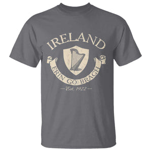 Ireland Erin Go Bragh Est 1922 T Shirt Irish Pride Vintage Harp TS11 Charcoal Print Your Wear
