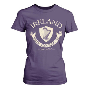 Ireland Erin Go Bragh Est 1922 T Shirt For Women Irish Pride Vintage Harp TS11 Purple Print Your Wear