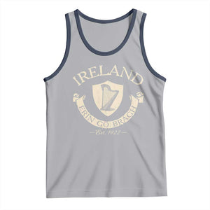 Ireland Erin Go Bragh Est 1922 Tank Top Irish Pride Vintage Harp TS11 Athletic Heather Navy Print Your Wear