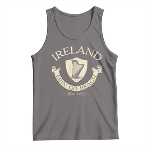 Ireland Erin Go Bragh Est 1922 Tank Top Irish Pride Vintage Harp TS11 Deep Heather Print Your Wear
