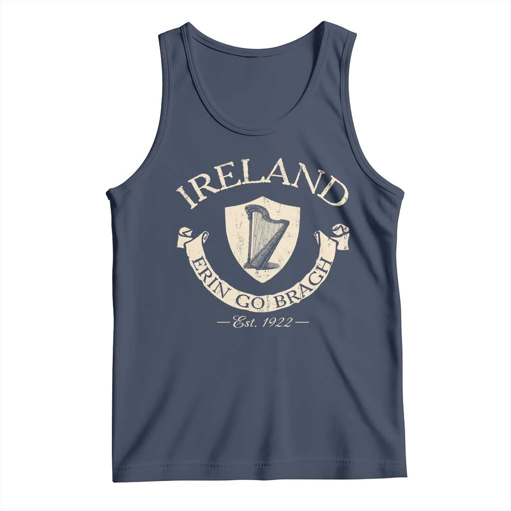 Ireland Erin Go Bragh Est 1922 Tank Top Irish Pride Vintage Harp TS11 Navy Print Your Wear