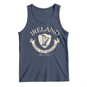 Ireland Erin Go Bragh Est 1922 Tank Top Irish Pride Vintage Harp TS11 Navy Print Your Wear
