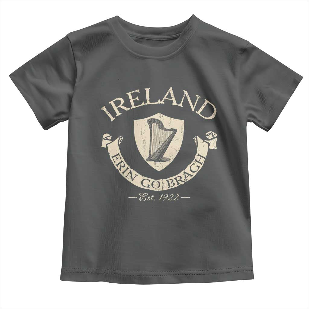 Ireland Erin Go Bragh Est 1922 Toddler T Shirt Irish Pride Vintage Harp TS11 Dark Heather Print Your Wear