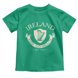 Ireland Erin Go Bragh Est 1922 Toddler T Shirt Irish Pride Vintage Harp TS11 Irish Green Print Your Wear