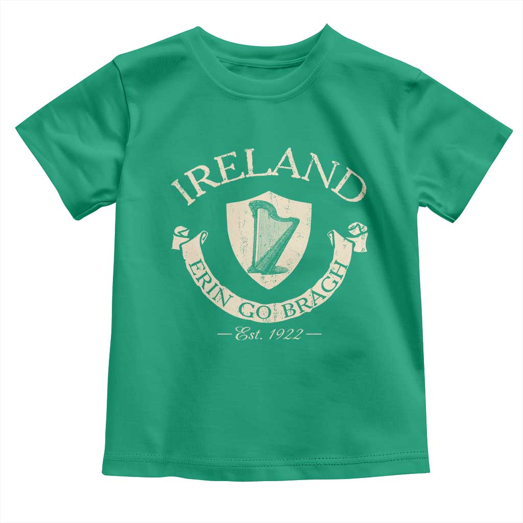 Ireland Erin Go Bragh Est 1922 Toddler T Shirt Irish Pride Vintage Harp TS11 Irish Green Print Your Wear