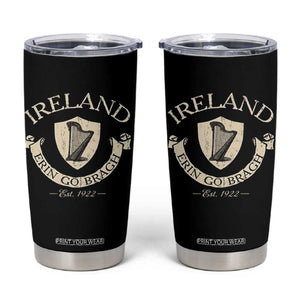 Ireland Erin Go Bragh Est 1922 Tumbler Cup Irish Pride Vintage Harp TS11 Black Print Your Wear