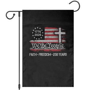 Faith Freedom 250 Years Garden Flag Christian USA 250th Anniversary TS11 Black Print Your Wear