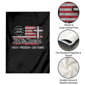 Faith Freedom 250 Years Garden Flag Christian USA 250th Anniversary TS11 Print Your Wear