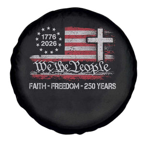 Faith Freedom 250 Years Spare Tire Cover Christian USA 250th Anniversary TS11 Print Your Wear