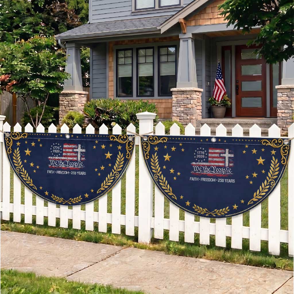 Faith Freedom 250 Years Patriotic Fan Flag Christian USA 250th Anniversary