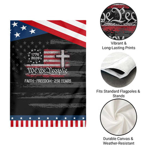 Faith Freedom 250 Years Garden Flag Christian USA 250th Anniversary TS11 Print Your Wear