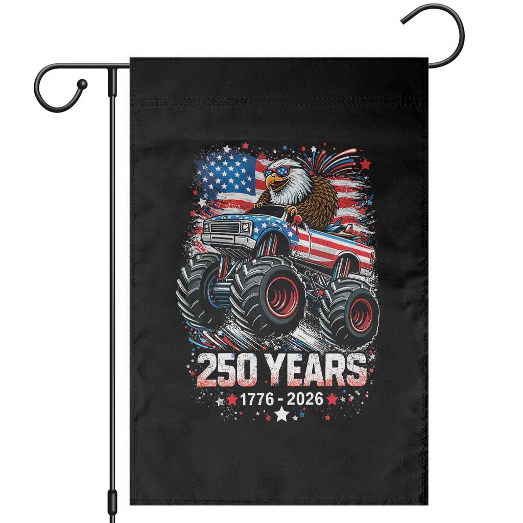 USA 250th Anniversary 250 Years 1776 2026 Monster Truck Eagle Garden Flag TS11 Black Print Your Wear